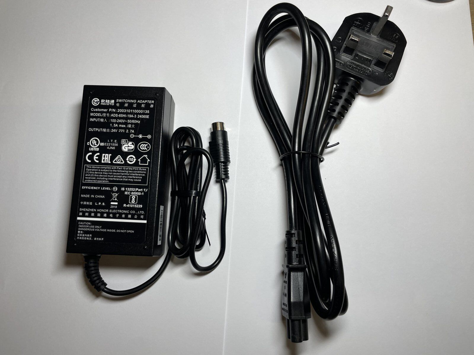 3 Pin 24V AC Adaptor Power Supply 4 Epson Dot Matrix Ticket/Receipt/POS Printer Bundled Items Power Cable EAN 505942439