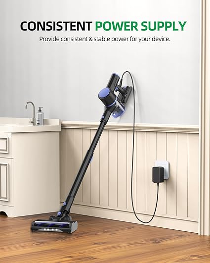 Charger Fit for Wowgo Cordless Vacuum Cleaner S108 GQ18-270050-AU Power Adapter Cord Connector Type 2-Pin Compatible De