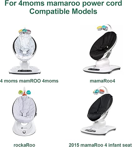 for 4moms mamaRoo Power Cord for 2/4 Infant Seat Charger, 2015 mamaRoo Infant Seat Bouncer, rockaRoo Baby Swing, OH-1048 - Click Image to Close