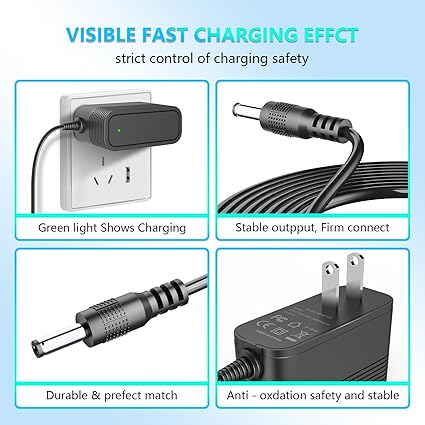 26V Charger for 22.2V Battery Cordless Vacuum Cleaner Replacement for NADALY A13 ME02, VersLife S7 Plus 22.2V Lithium Io