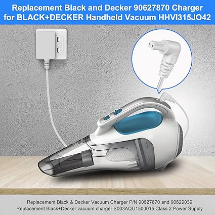 15V Charger for Black and Decker 90627870 Dustbuster Handheld Vacuum HHVI320JR02 HHVI315JO42 HLVA320JS10 S003AQU1500015