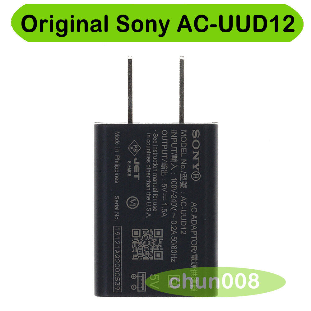 Genuine SONY AC-UUD12 US plug AC Adaptor For CX240 CX405 A7RII RX1 RX100 A7SII Genuine Sony AC-UUD11 AC adaptor For VA