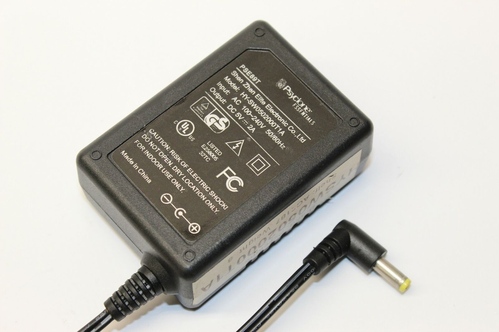 Psyclone HY-SW0502000T1A Power Supply Adapter Output DC 5V 2A Transformer Brand Psyclone Type Transformer MPN HY-SW0502 - Click Image to Close