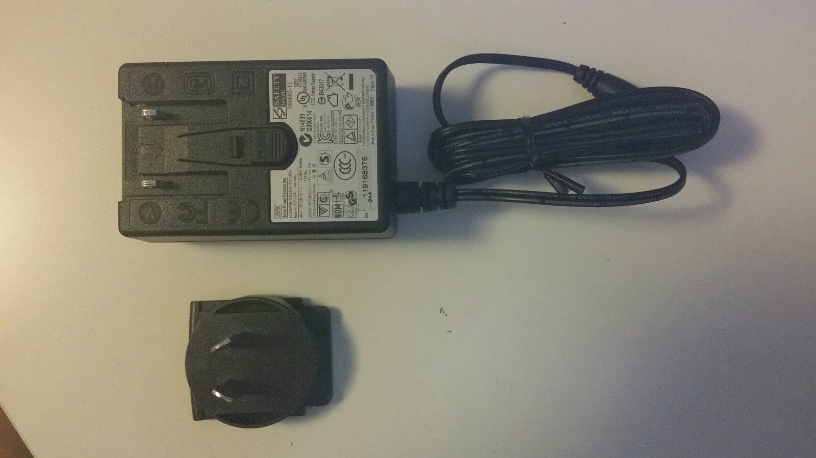 SEAGATE WD EXTERNAL HARD DRIVE AC ADAPTER POWER SUPPLY 12V 1.5A GENUINE - Click Image to Close