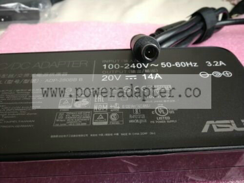New Original 280W 20V 14A AC Adapter for MSI GE75 Raider 8SF/RTX2070 ADP-280BB B Output Voltage(s): 20 V Country/Regi