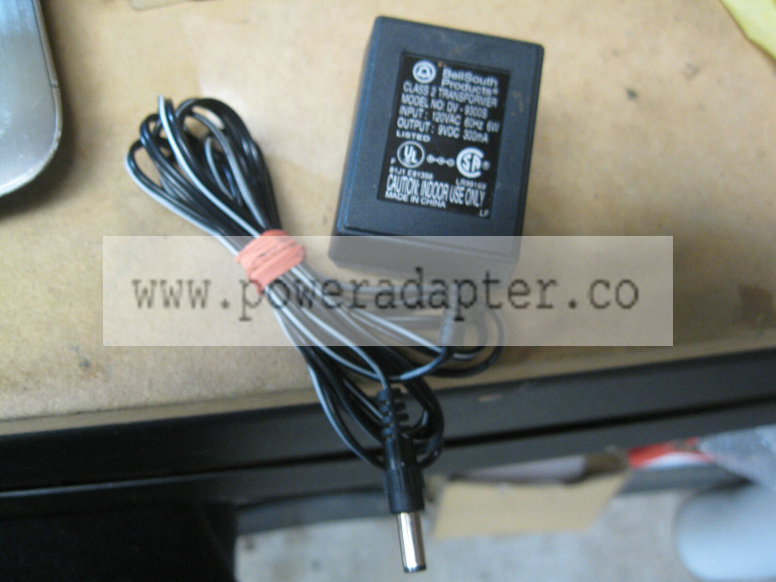 AC ADAPTER POWER SUPPLY 9 VDC 300MA BELLSOUTH BELL DV-9300S BELL SOUTH POWER SUPPLY TRANSFORMER DV-9300S INPUT 1