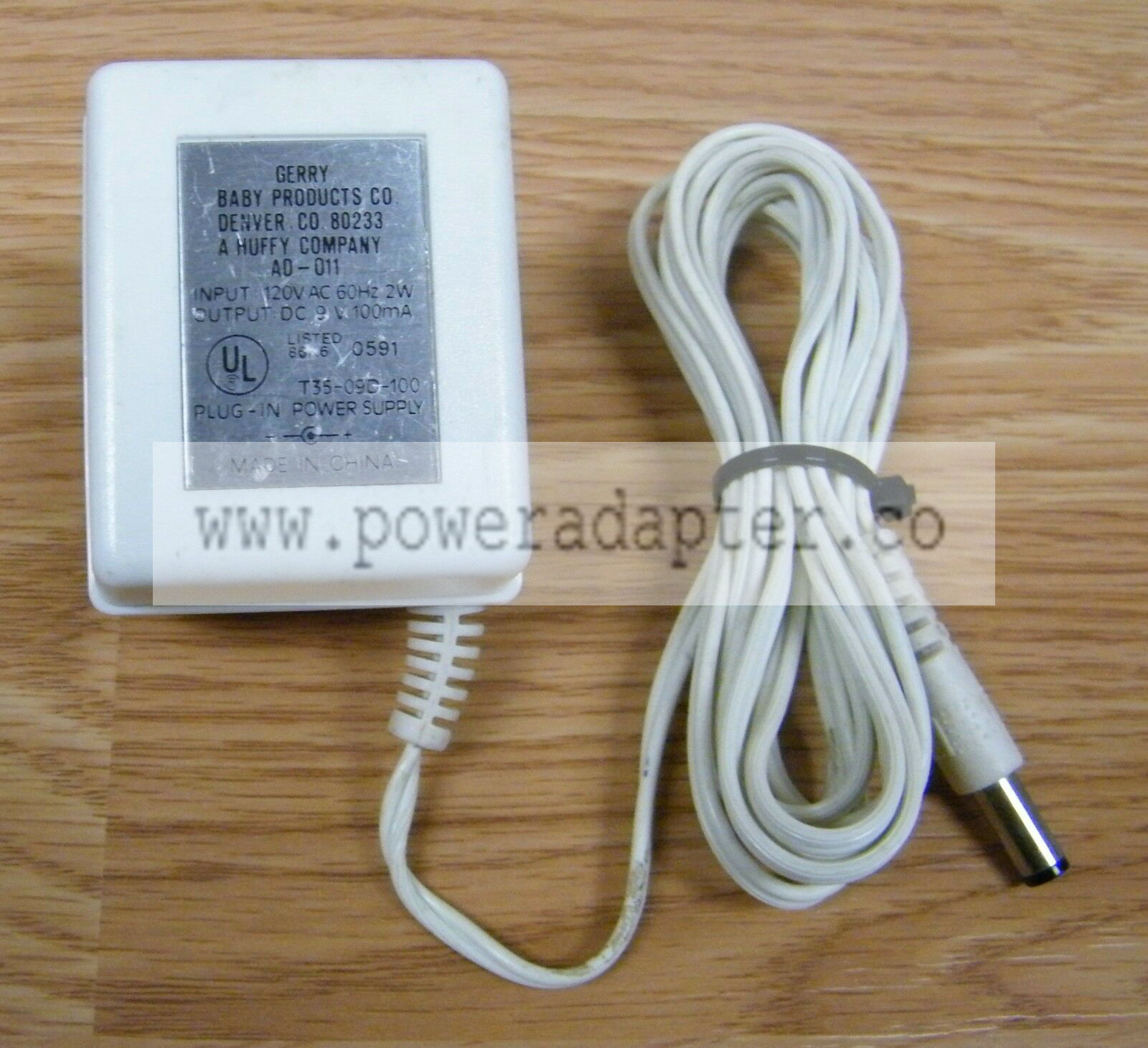 Genuine Gerry (AD-011) 9V 100mA 2W 60Hz AC Adapter Power Supply Charger Only Brand: Gerry Output Voltage: 9V Type: P