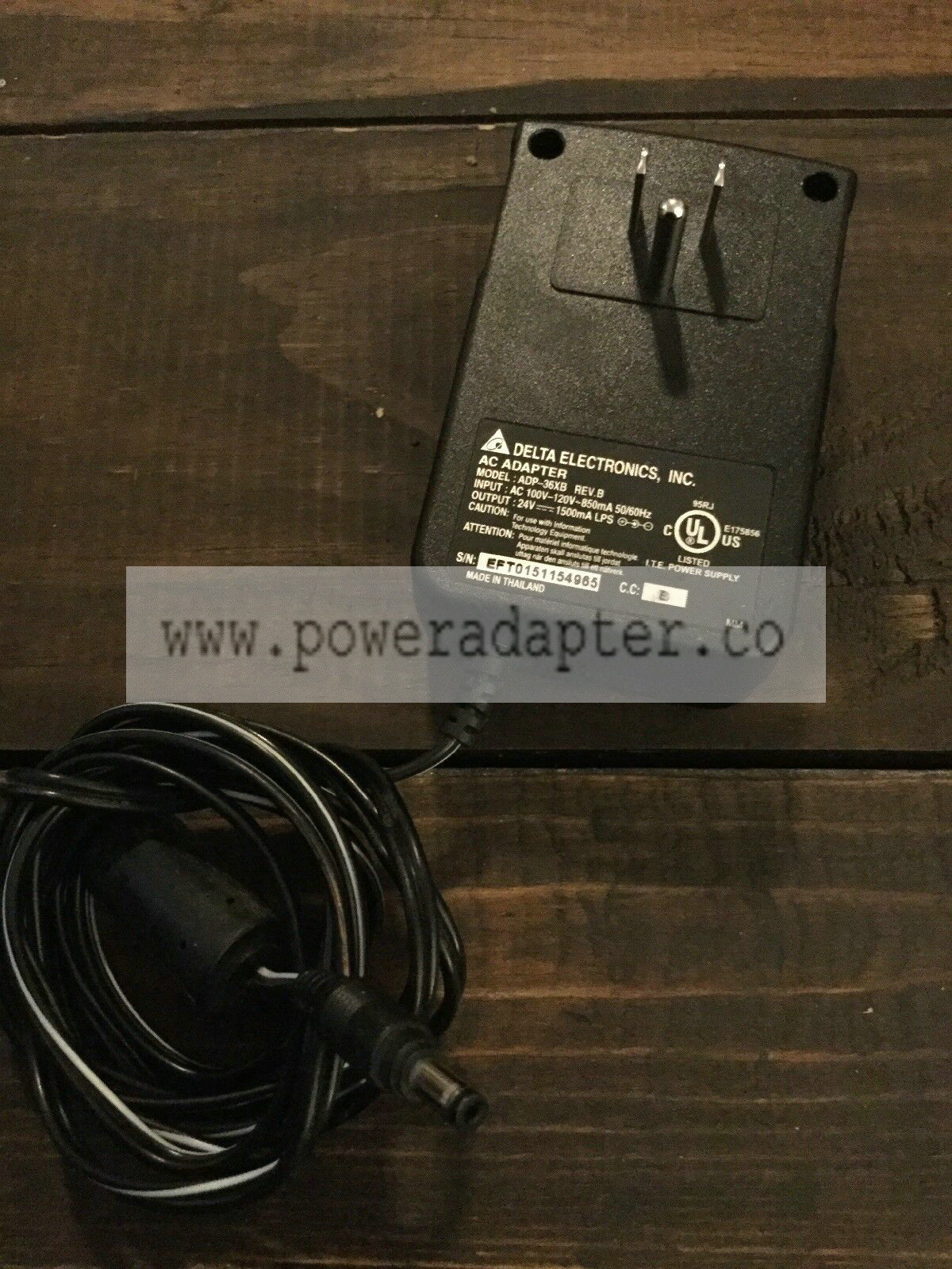 Genuine HP Delta ScanJet Scanner AC Power Adapter ADP-36XB 24VDC 1.5A Brand: HP Output Current: 1.5A Output Voltage: