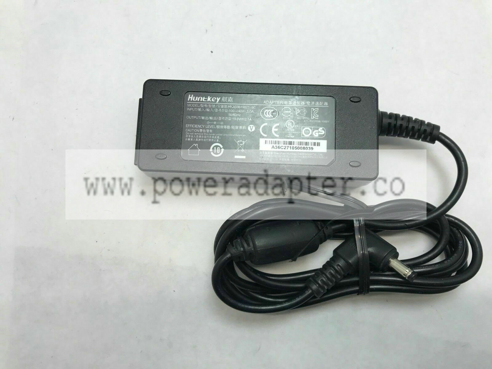 Genuine HuntKey HKA03619021-6C HKA036190216C ADDC Power Supply Cord Charger Genuine HuntKey HKA03619021-6C HKA0361902 - Click Image to Close
