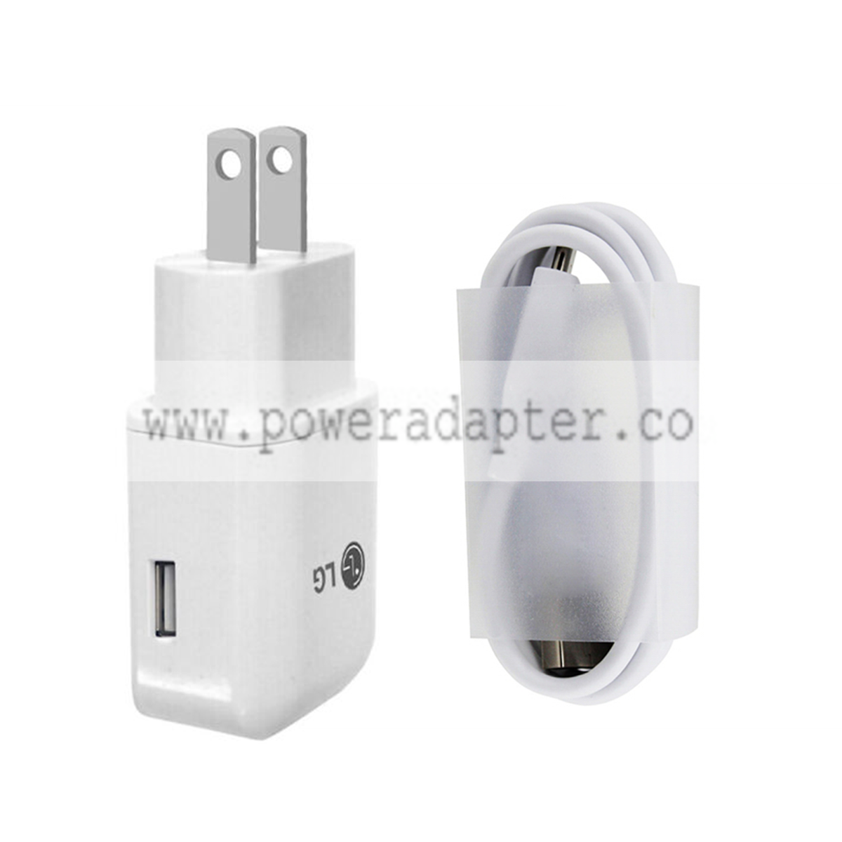Original Fast Charger Adapter Adaptive For LG G5 G6 V20 V30 + Type-C Data Cable Color: White Brand: LG Modified Ite