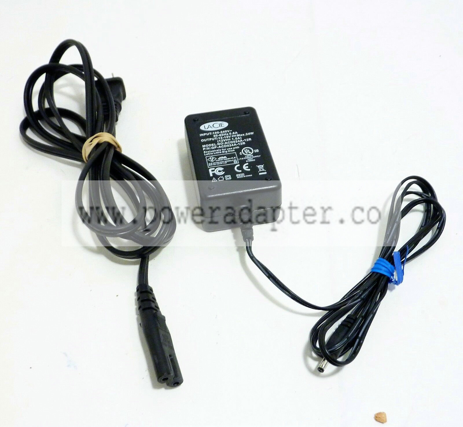 Original LaCie Little Big Disk Drive Power Supply Adapter ACD024A12R Model: ACD024A-12R Brand: LaCie Type: Power S