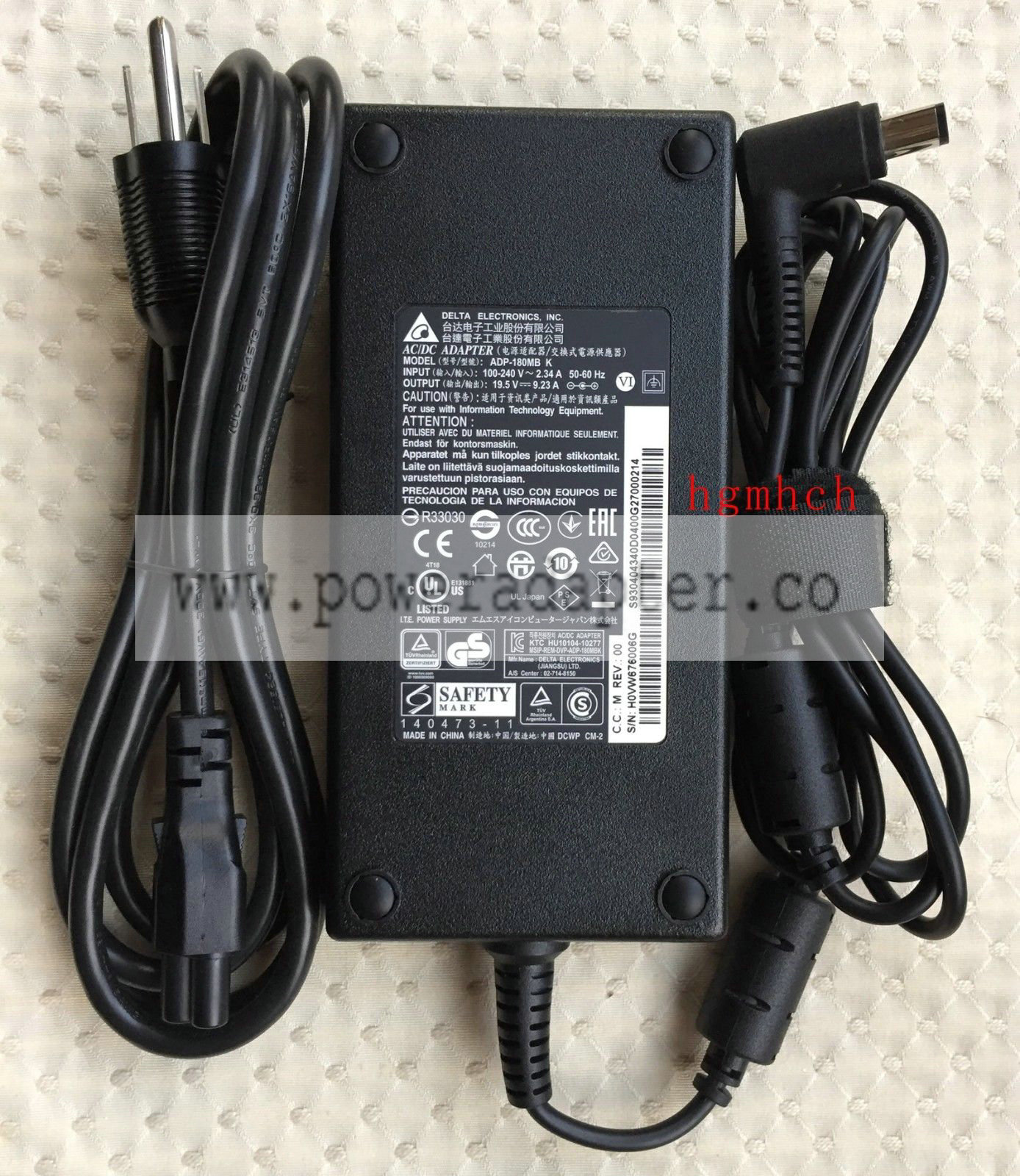 Original MSI Delta 19.5V 9.23A AC Adapter for MSI GE75 Raider 8RE-015FR Notebook Compatible Product Line: For MSI GE