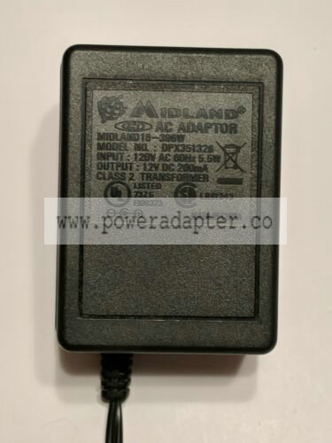 AC adapter for Midland wr100 weather radio. Model dpx351328 power cord only Brand: Midland Country/Region of Manufac - Click Image to Close