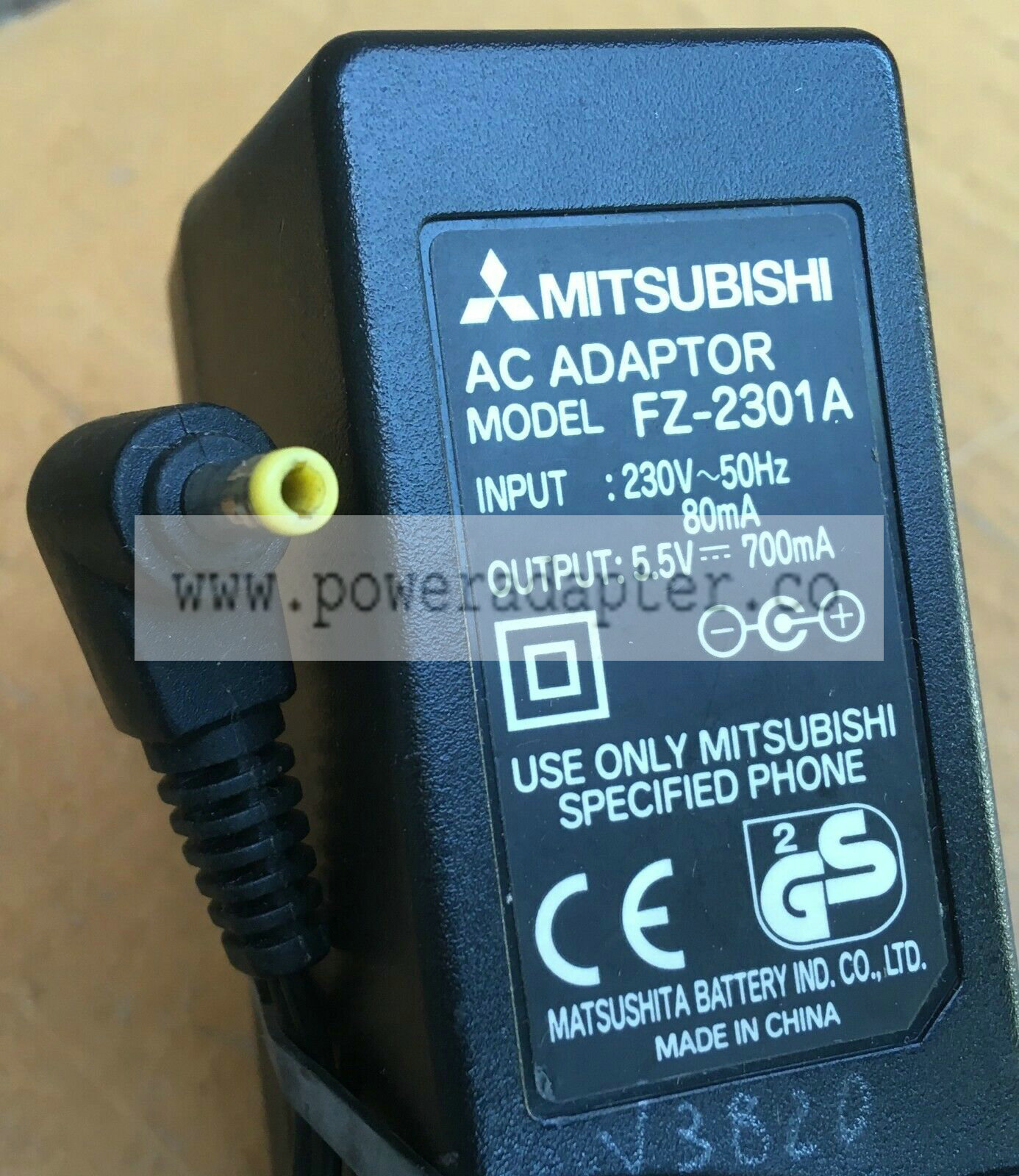 Genuine Mitsubishi 5.2v 700mA fz-2301A Power Supply Charger MT30, MT35, MT35i, M Genuine Mitsubishi 5.2v 700mA fz-23 - Click Image to Close