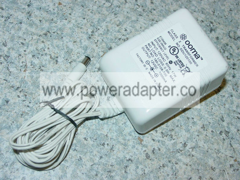 Genuine Ooma Telo AC Power Supply Adapter (Model: Ddu120100) 160-0108-100 Original Genuine Ooma Telo AC Power Supply A