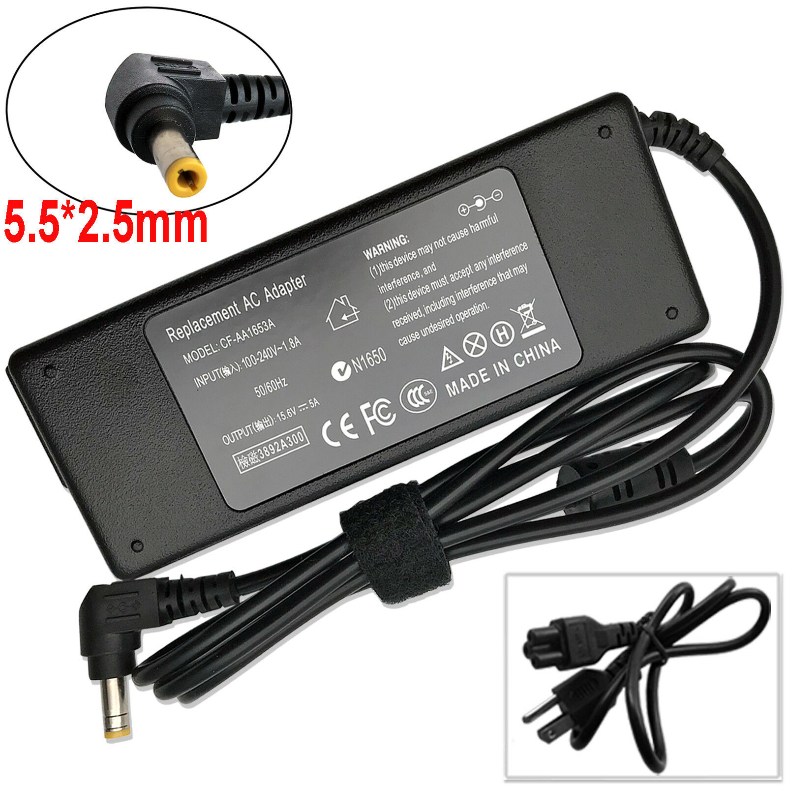 AC Adapter Charger for Panasonic ToughBook CF-18 CF-29 CF-30 CF-34 CF-50 CF-73 Brand: Unbranded/Generic Output Volta - Click Image to Close