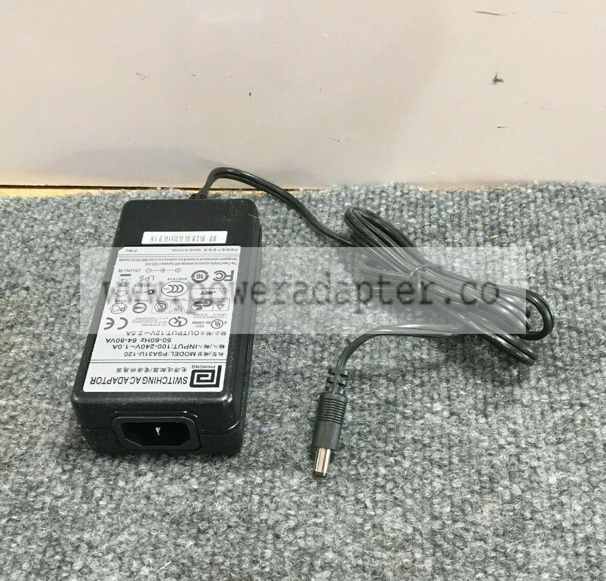 NEW Genuine Phihong Switching AC Adapter PSA31U-120 w/ Power Cord Comes as shown. See condition above for more detai - Click Image to Close