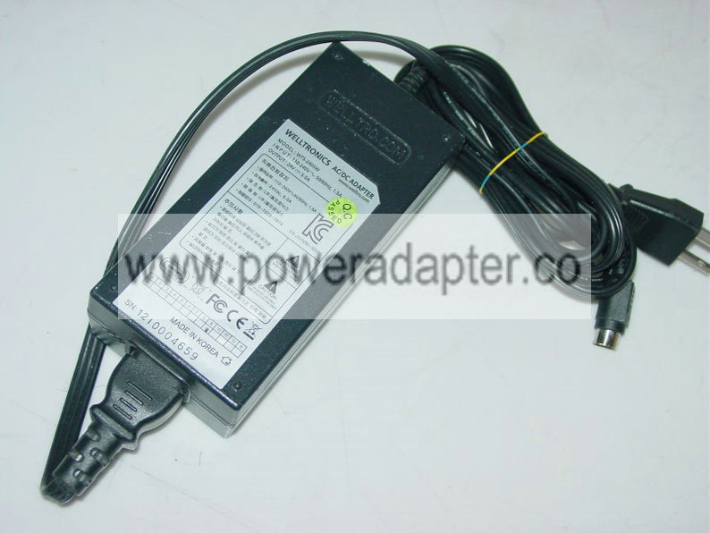 Original Weltronics WTS-2405W/S AC Adapter Power Supply Charger 24V DC 5.0A 4-Pin Din Original OEM Weltronics WTS-2405 - Click Image to Close