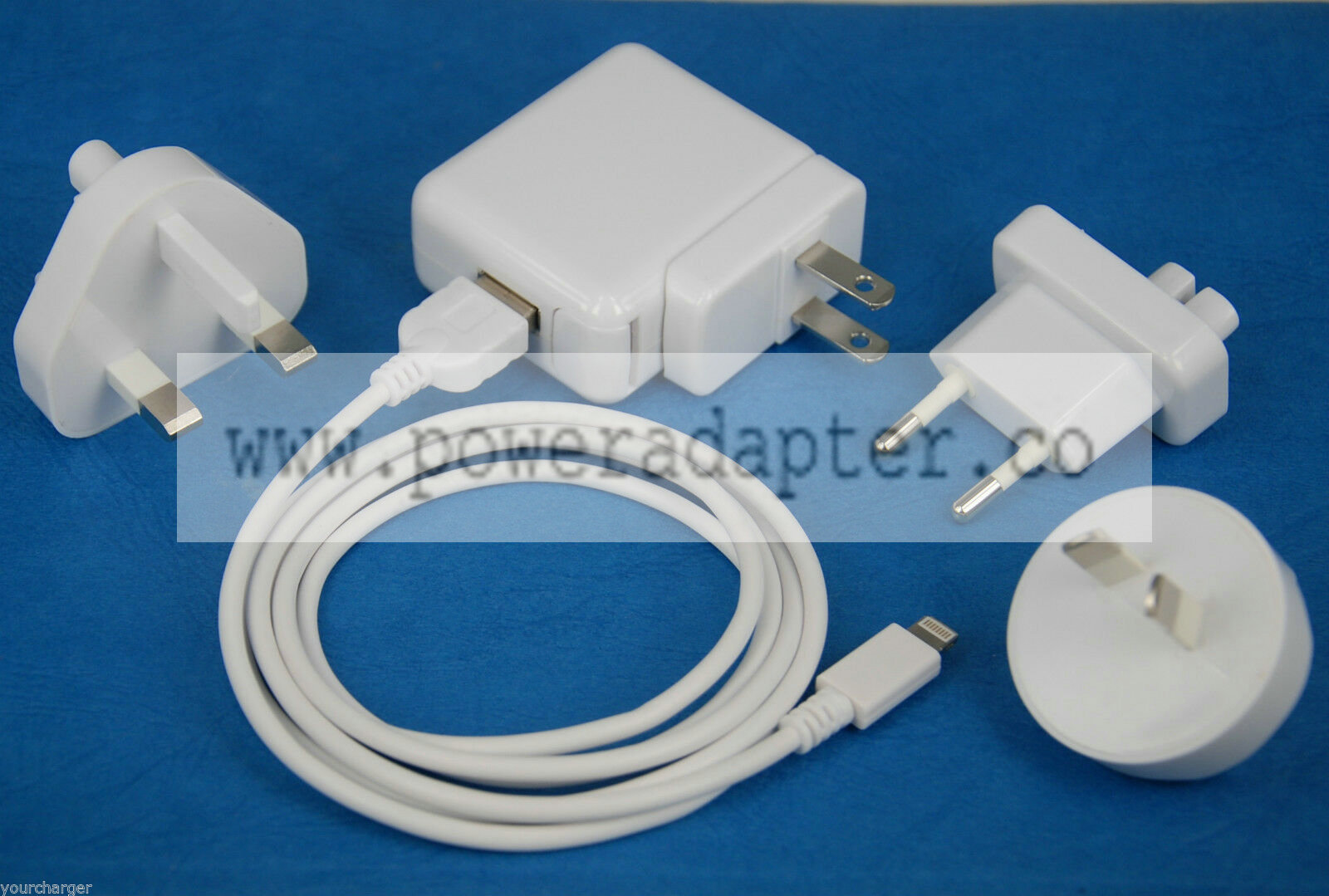 12W AC Power Adapter Wall Charger+6ft 2M USB cable WHITE for iPad Air 2 4 mini 3 Type: Travel Charger + USB Cable Col