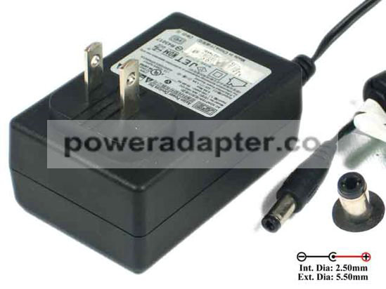 APD 12V 1.5A 18W Asian Power Devices WA-18G12U AC Adapter 5.5/2.5mm, US 2-Pin Plug