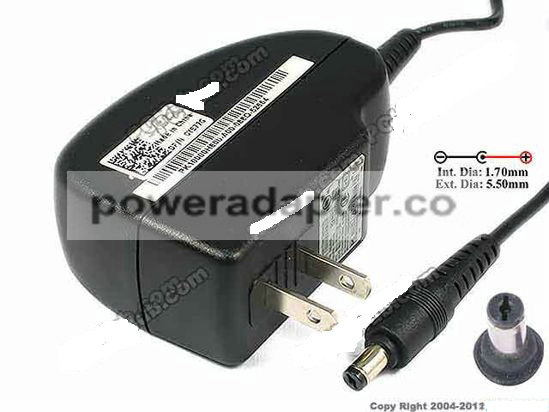 APD 19V 1.58A 30W Asian Power Devices WA-30A19U AC Adapter Y877G 5.5/1.7mm, US 2-Pin Plug - Click Image to Close