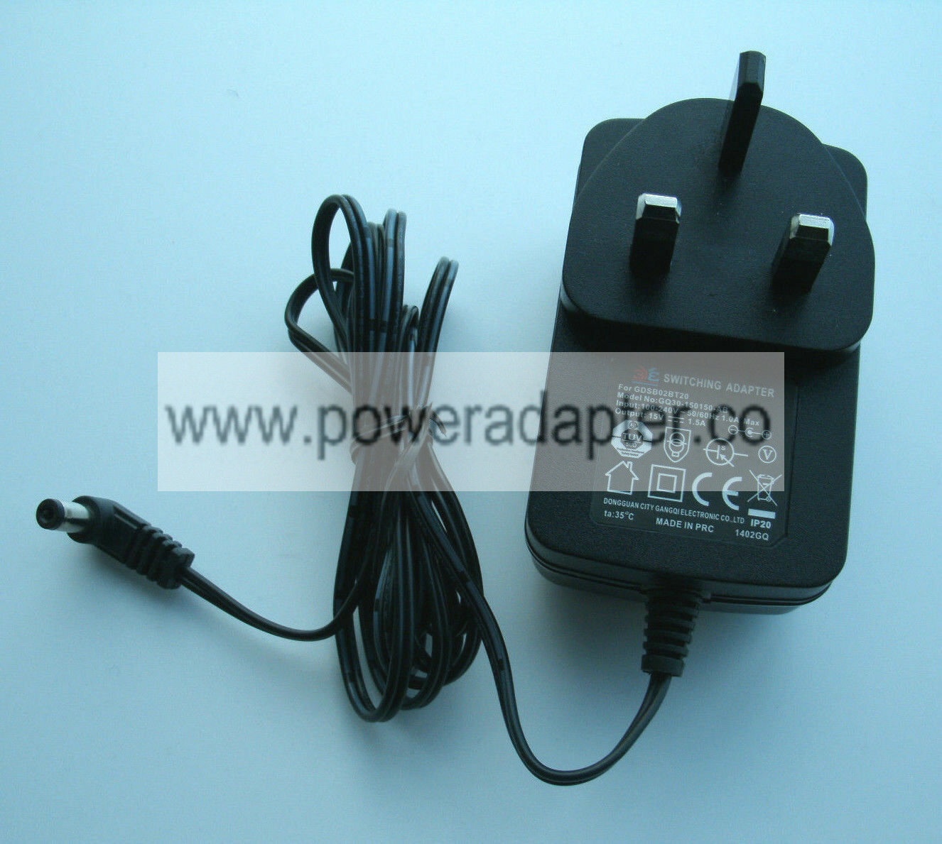 GQ30-150150-AB 15V 1.5A New 3Y3 GDSB02BT20 SWITCHING ADAPTER UK PLUG free POWER CORD - Click Image to Close