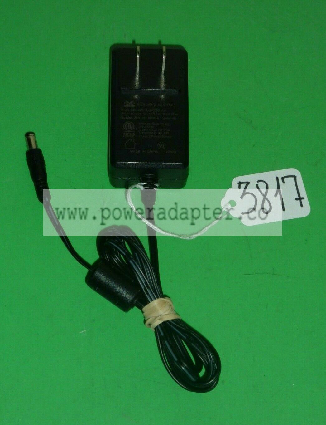 3YE Switching Power Supply Adapter Model GQ12-240060-AU 24V Brand: 3YE MPN: Does Not Apply Model: GQ12-240060-AU - Click Image to Close