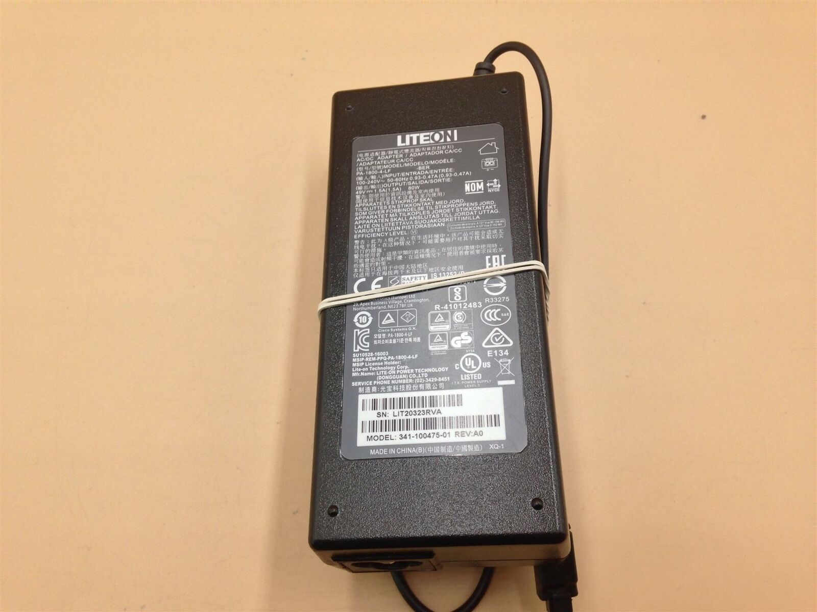 Liteon PA-1800-4-LF 341-100475-01 49V 1.5A 74W AC Adapter Power Charger, Brand: Liteon Compatible Brand: Universal T - Click Image to Close