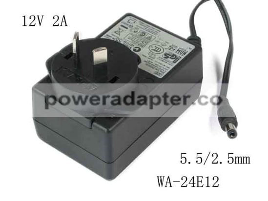 APD 12V 2A Asian Power Devices WA-24E12 AC Adapter NEW Original 5.5/2.5mm, AU 2-Pin Plug, New