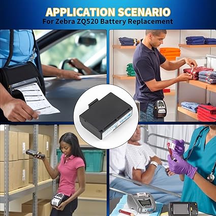 3400mAh Upgrade Battery for Zebra Mobile Printer ZQ610 QLN320 QLN220(HC) ZQ500 ZQ510 ZQ520 ZQ521 ZQ620 ZR628 ZR638 ZQ658