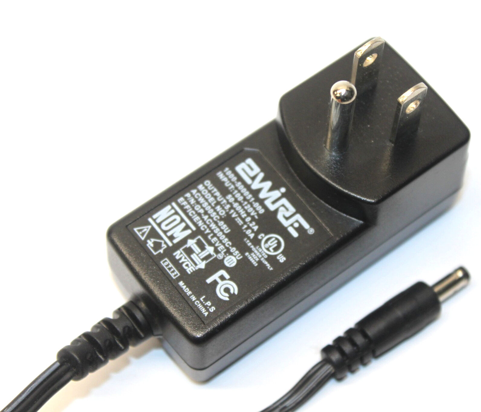 2Wire ACWS005C-05U AC Adapter Power Supply Plug-In Charger Output 5.1 Volts 1 A Model ACWS005C-05U MPN Does Not Apply B