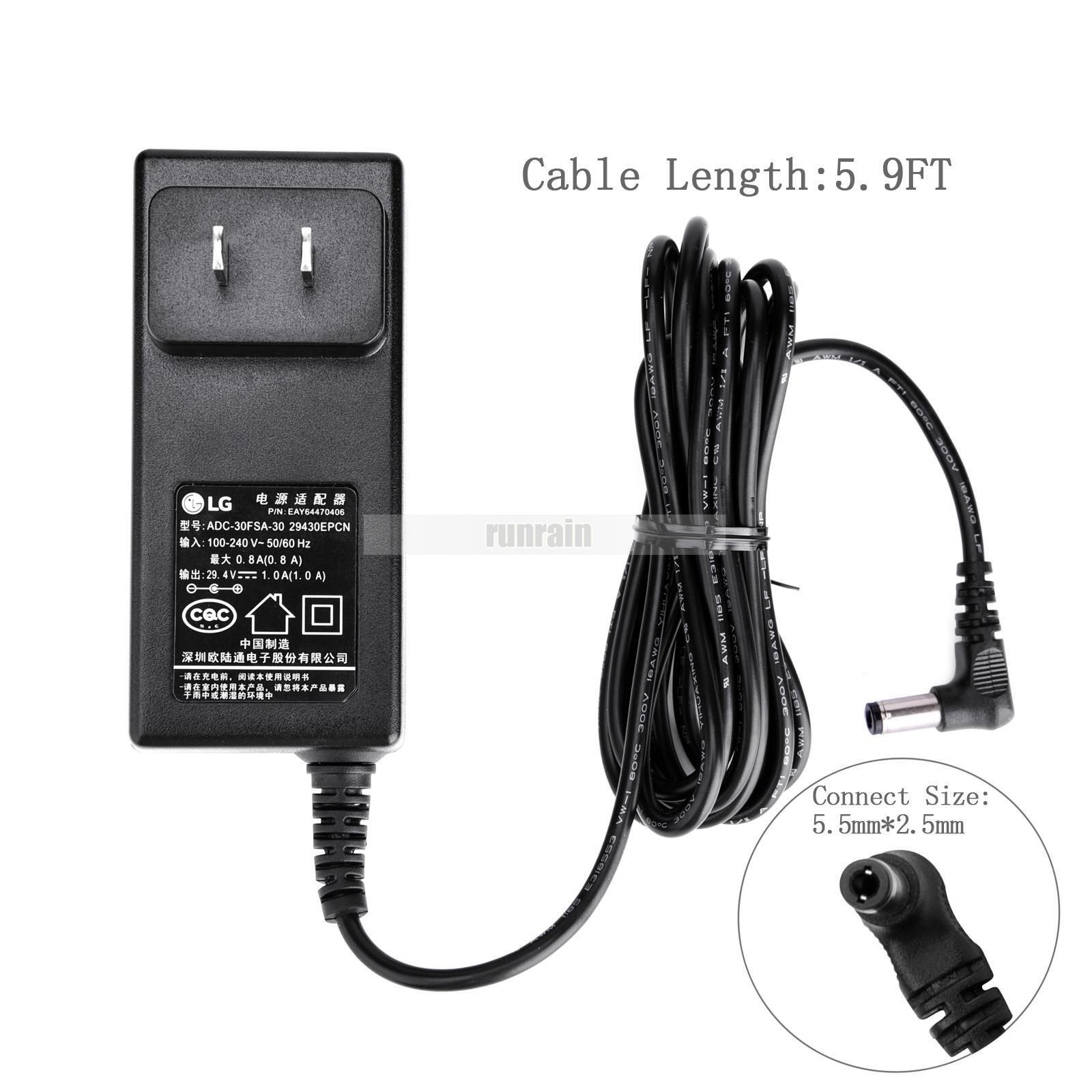 LG Vacuum Cleaners AC Adapter ADC-30FSA-30 29.4V 1A for A900BM A902RM A905RM Brand LG Color Black Compatible Brand LG C