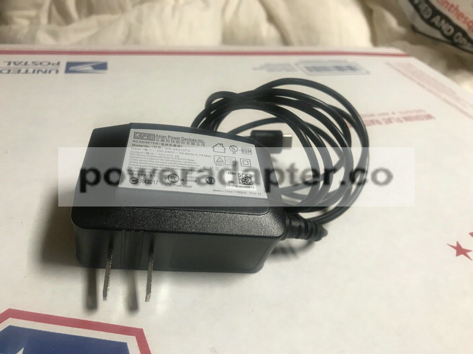 APD AC adapter Charger 12V 2A WA-24Q12FU USB Type C Asian Power Devices USA EU UK plug Products specifications Model - Click Image to Close