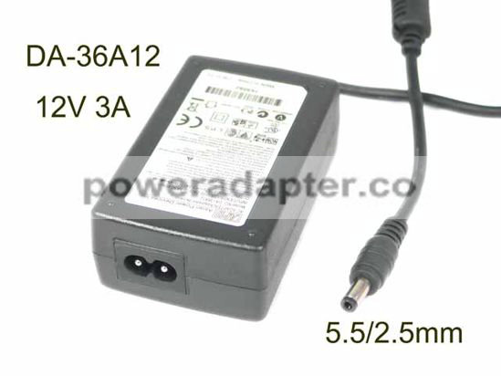 12V 3A APD/Asian Power Devices DA-36A12 AC Adapter 12V 3A, 5.5/2.5mm, 2P, New Products specifications Model DA-36A12