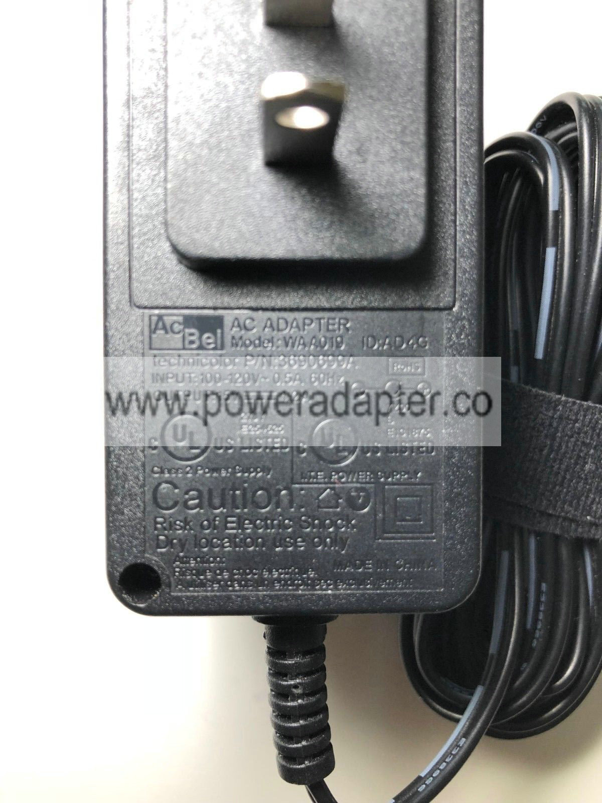 AcBel AC Adapter WA A019 Output 15V==1.2A Input 100 120V 60Hz ID AD4G NEW...GOOD PRICE.. AcBel: AC Adapter MODEL
