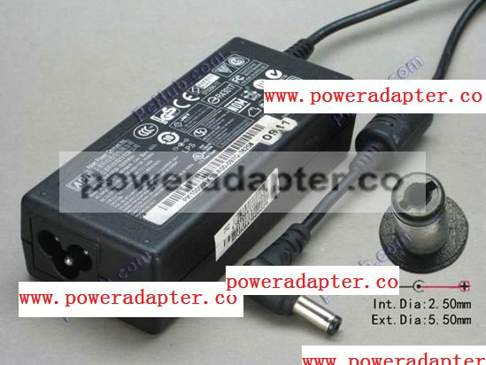19V 3.42A 65W APD/Asian Power Devices NB-65B19 AC Adapter,5.5/2.5mm,3-Prong Manufacturer: APD / Asian Power Devices Mo