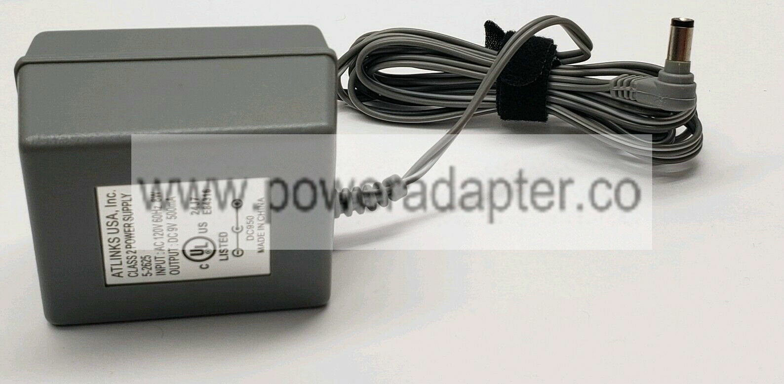 Atlinks 5-2625 AC Power Supply Adapter Charger Output: 9V 500mA Tested Works Brand: Atlinks Country/Region of Manuf - Click Image to Close