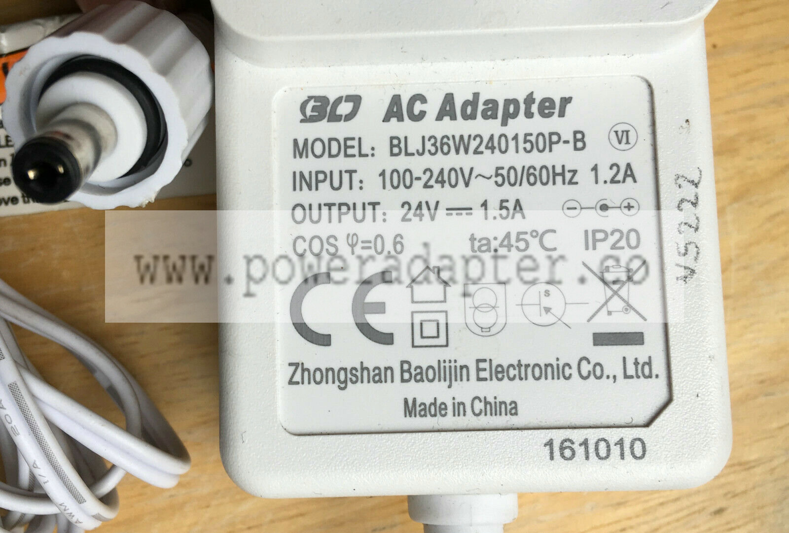 BLJ BLJ36W240150P AC Adapter Power Supply Adaptor 24V DC 1.5A PSU mains BLJ BLJ36W240150P AC Adapter Power Adaptor 24 - Click Image to Close