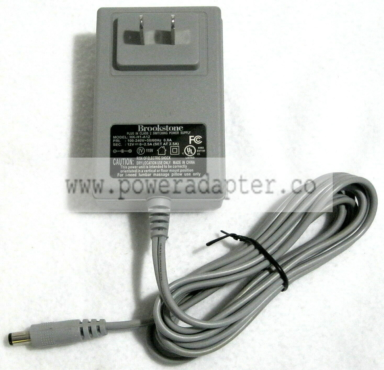 Brookstone HK-H1-A12 Power Supply AC DC Adapter 12V 0-2.5A EXCELLENT - TESTED Model: HK-H1-A12 Brand: Brookstone T - Click Image to Close