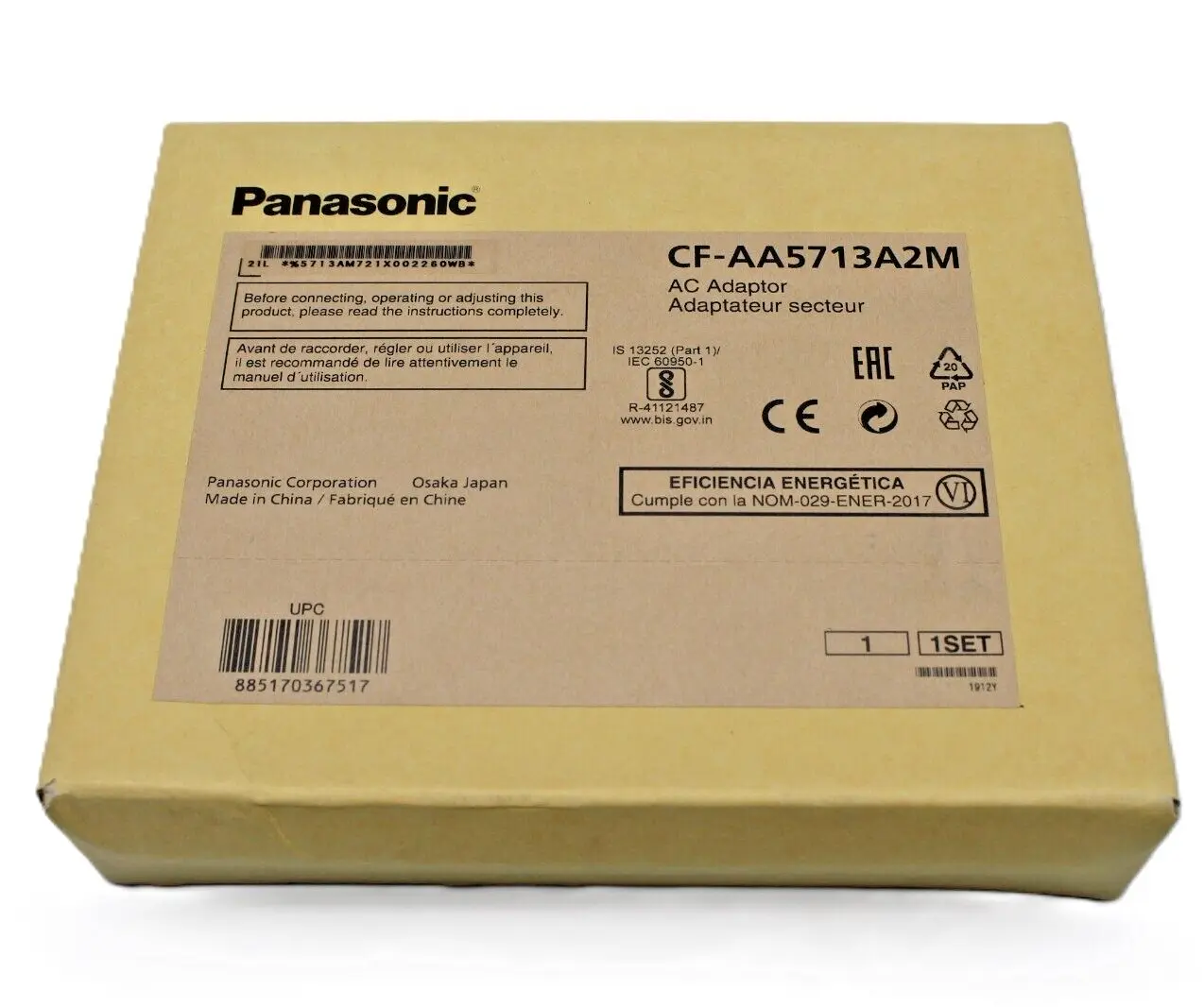 Panasonic Genuine AC ADAPTER CF-AA5713A2M, 110W 7.05A ORIGINAL BRAND NEW IN BOX Brand Panasonic Compatible Brand For Pa