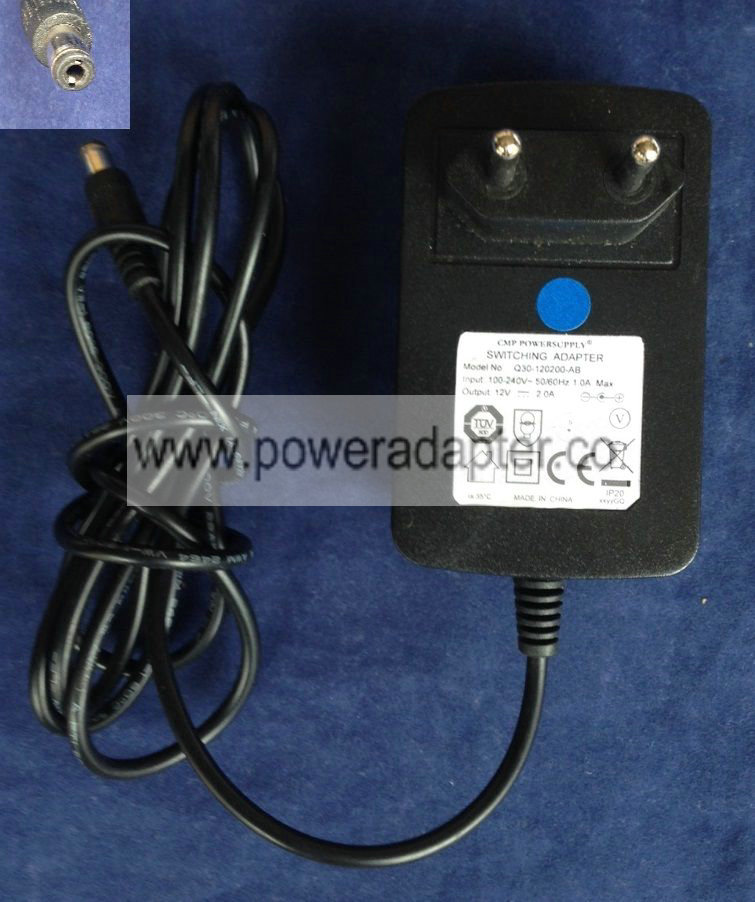 New Chargeur Original CMP Q30-120200-AB 12V 2A 5.5mm/2.1mm charger UK US AU EU POWER CORD - Click Image to Close