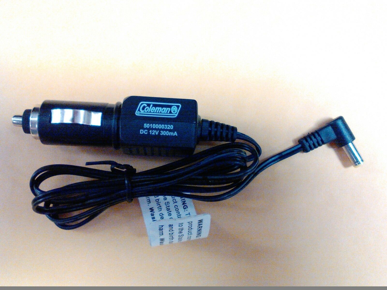 Coleman 5010000320 Car Plug Power Adapter Cord 12V 300mAfor Light Lantern/Cooler MPN: Does Not Apply Brand: Coleman