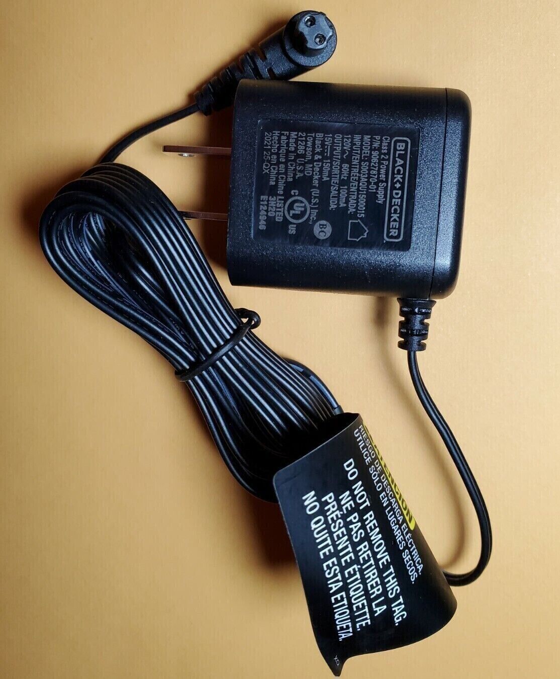 OEM Black and Decker 15v Charger power adapter for all tools and vacuums Product Group CE Warranty we provide 12-month - Click Image to Close