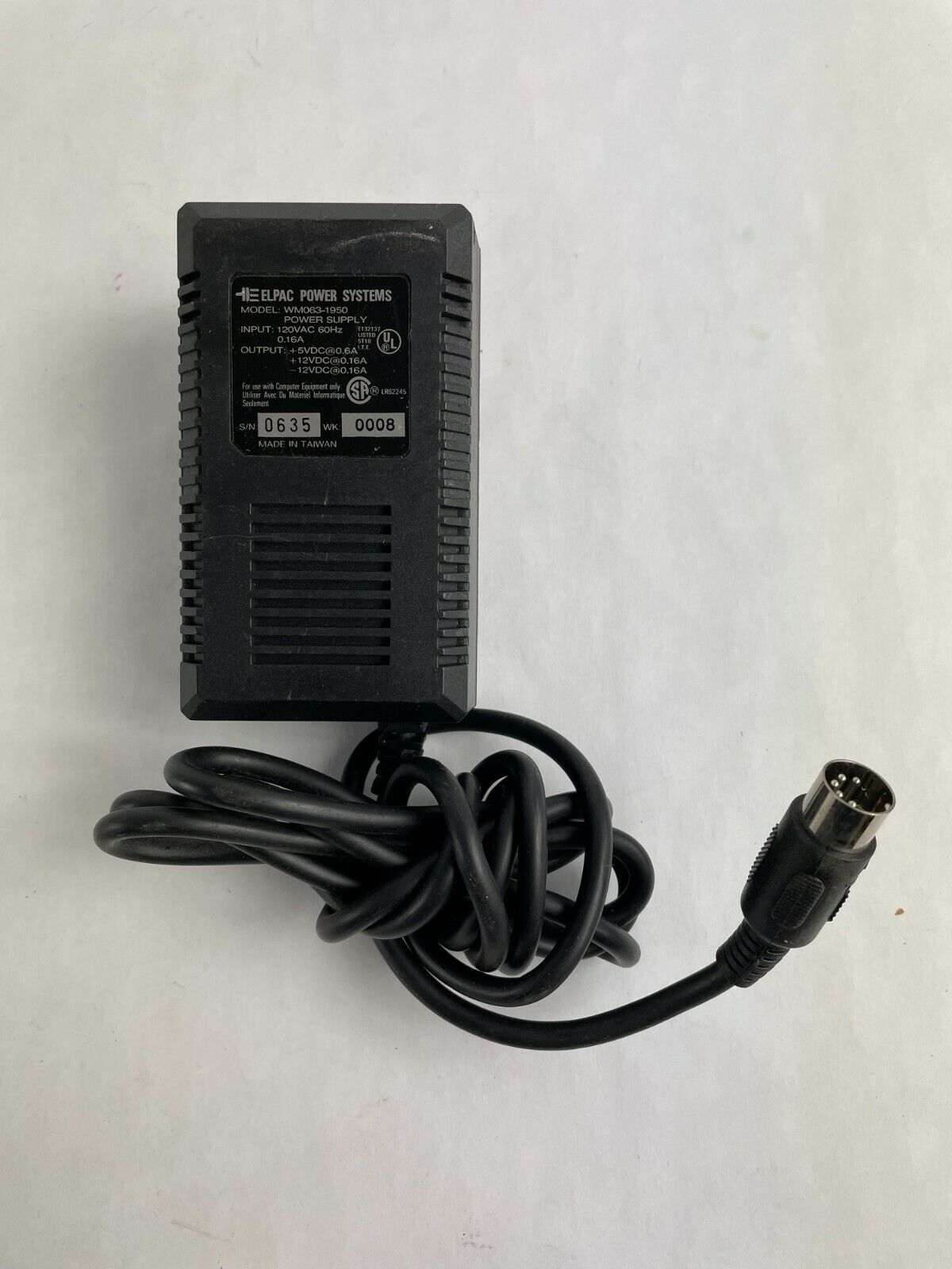 Genuine Elpac WM063-1950 Ac Adapter Output 5 V 0.6 A Power Supply Adapter A82 Compatible Brand: For Elpac Power System