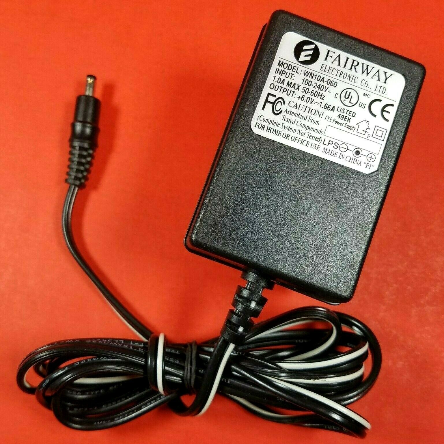 Genuine FAIRWAY Model WN10A-060 Power Supply Adaptor 6V 1.66A OEM AC/DC Adapter Type: AC Adapter Features: Powered M
