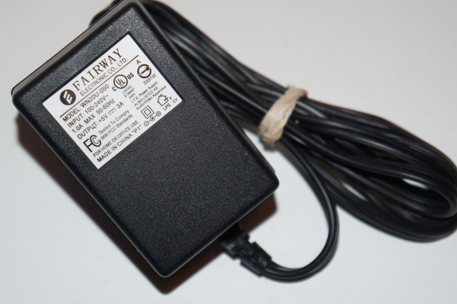 Fairway Electronic Co. AC Power Adapter WN20U-050 5v 3a Country/Region of Manufacture: China Model: WN20U-050 Color: