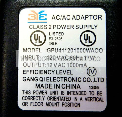AC Adapter For Gang Qi GPU411201000WAOO 3YE GPU411201000WA00 Power Supply 