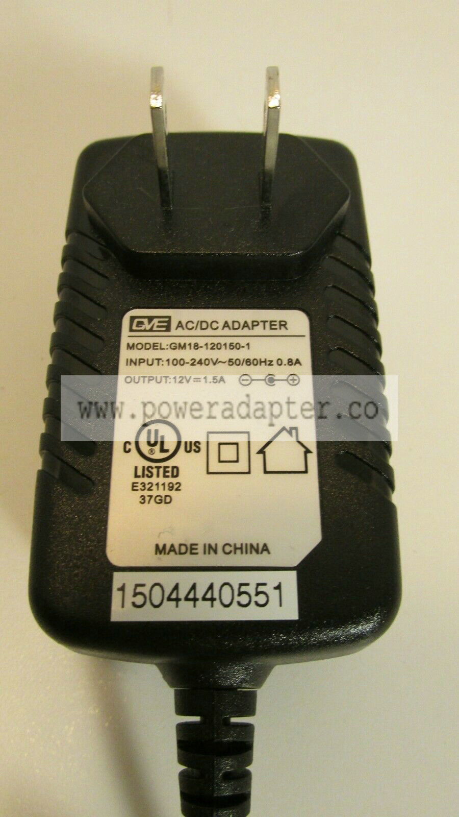 GVE GM18-120150-1 Power Supply AC Adapter Charger DC 12V 1.5A TESTED FREE SHIP Brand: GVE Output Voltage: 12 V Model