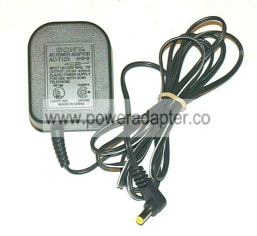 Genuine Sony AC Power Adaptor Model: AC-T123 for Use with Sony Telephone DC9V GENUINE SONY AC POWER ADAPTOR MODEL: AC