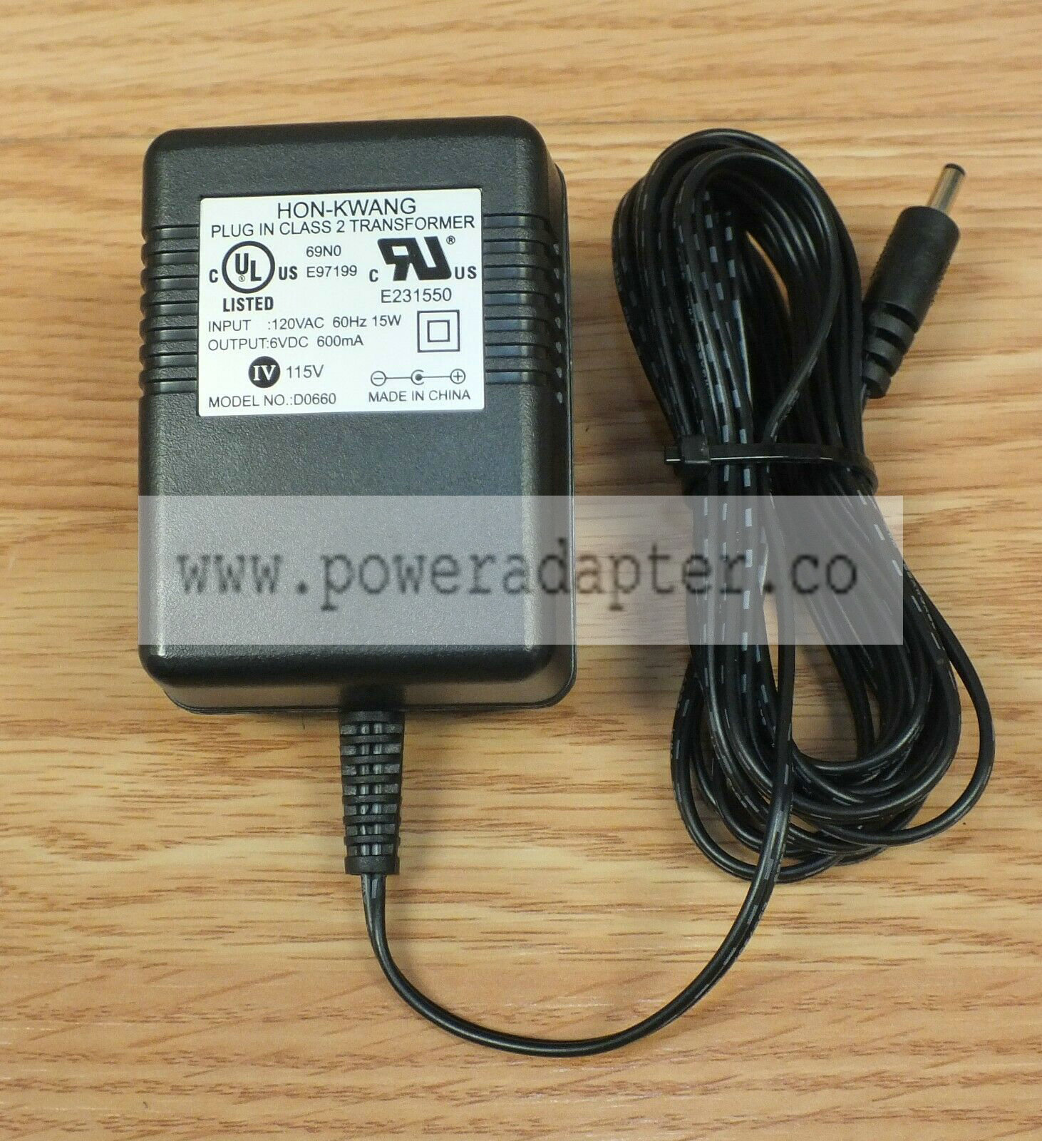HON-KWANG (D0660) AC Power Adapter Supply For Polar Care Cube Kodiak **READ** Model: D0660 Type: AC/AC Adapter Modif - Click Image to Close